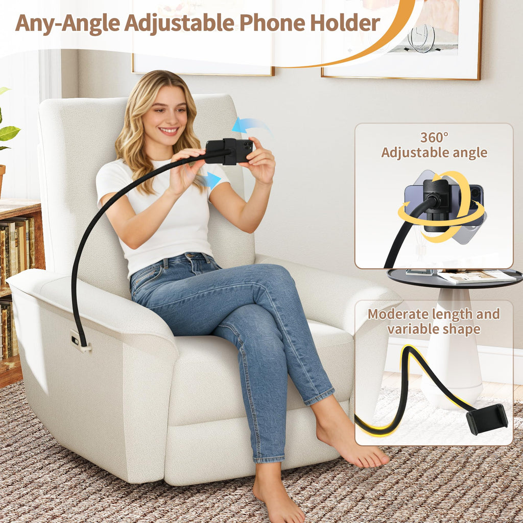 Power Swivel Rocker Recliner Chair with Phone Holder and USB Ports F113