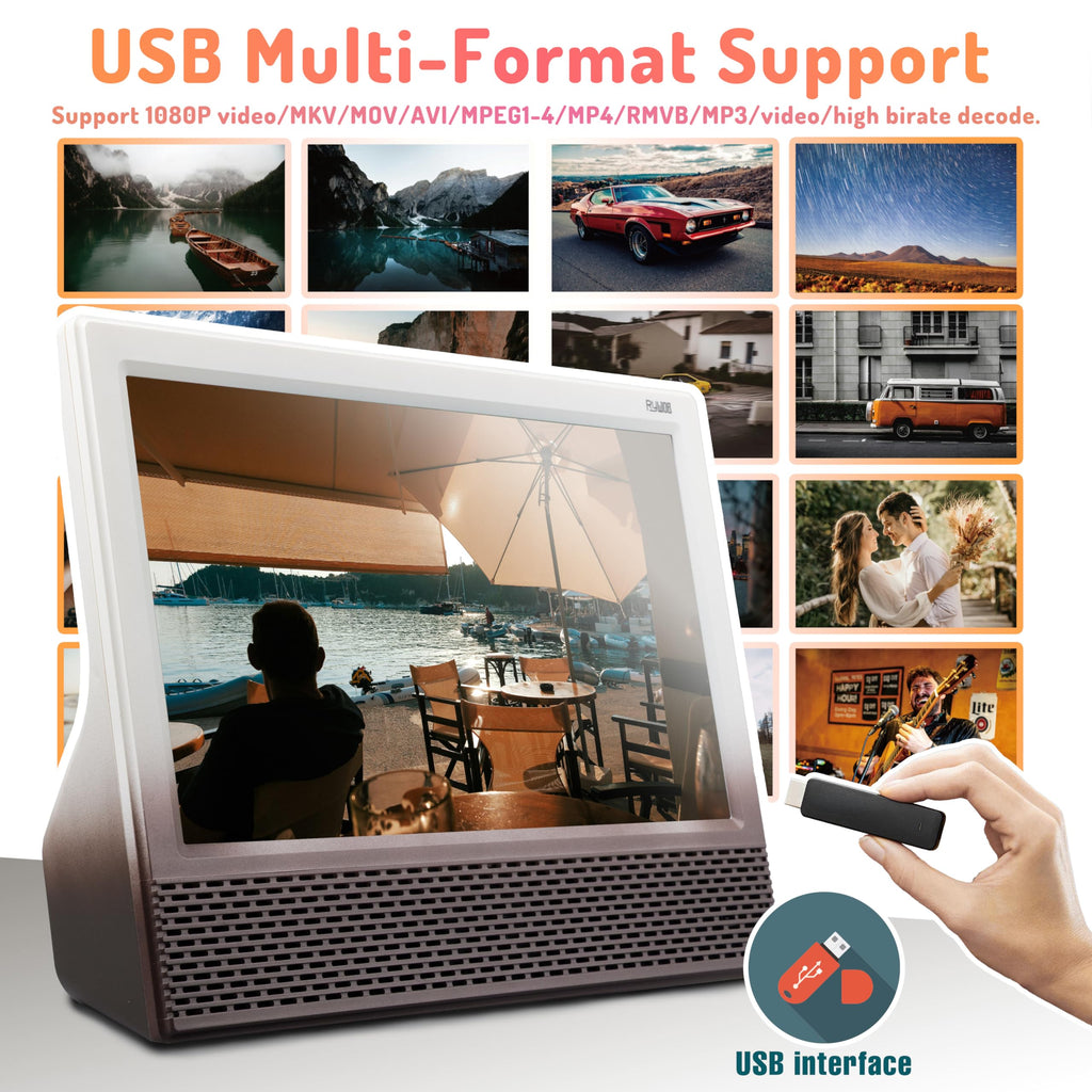 14'' Portable TV with Antenna, 8800mAh Rechargeable Battery B313203