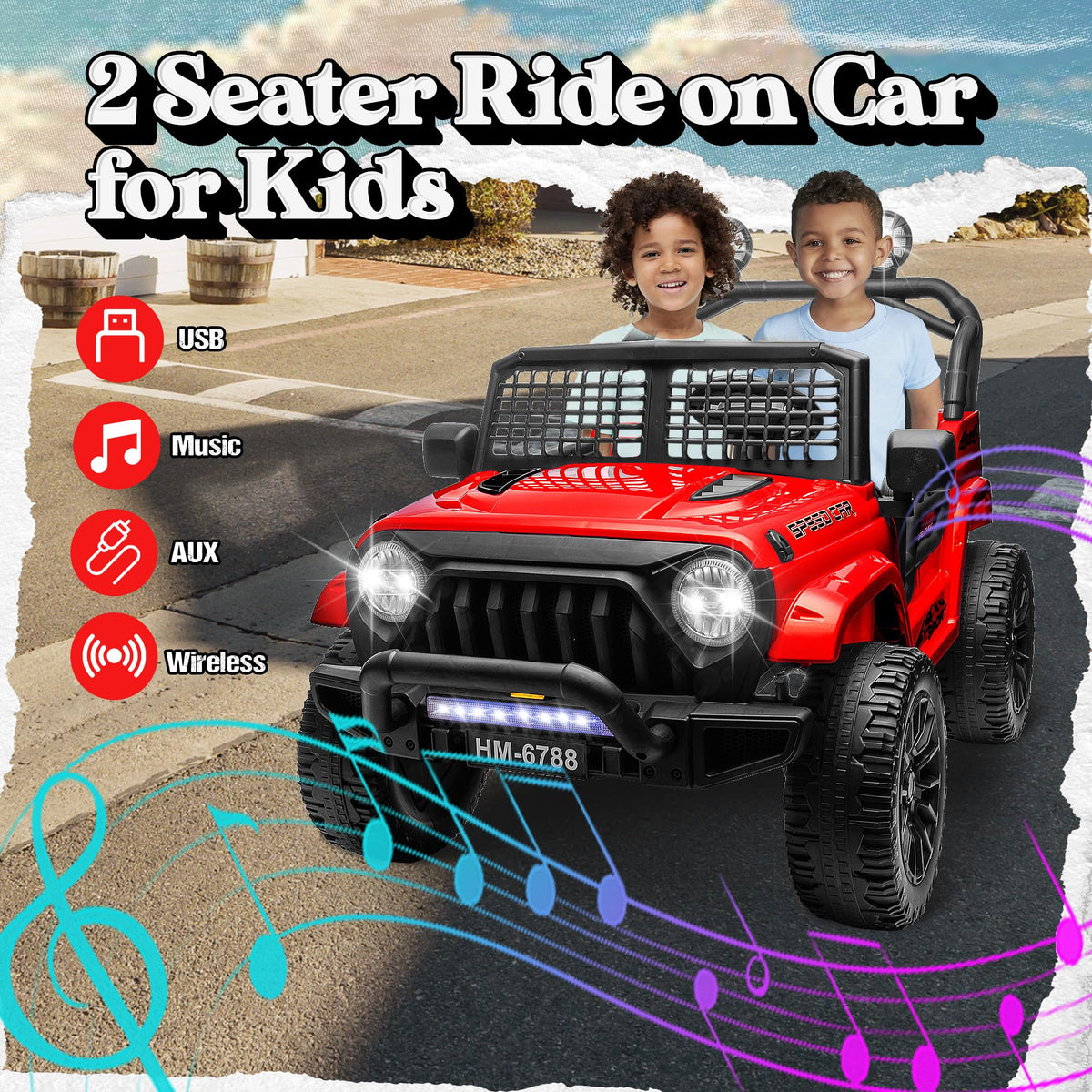 24V 2 Seater Ride on Car Truck A43683