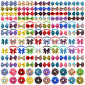 120PCS Dog Bows Collar Flowers and Bowties Grooming Accessories P38949