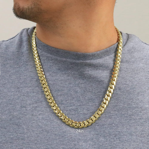 10k Yellow Gold Cuban Link Chain Necklace P87497