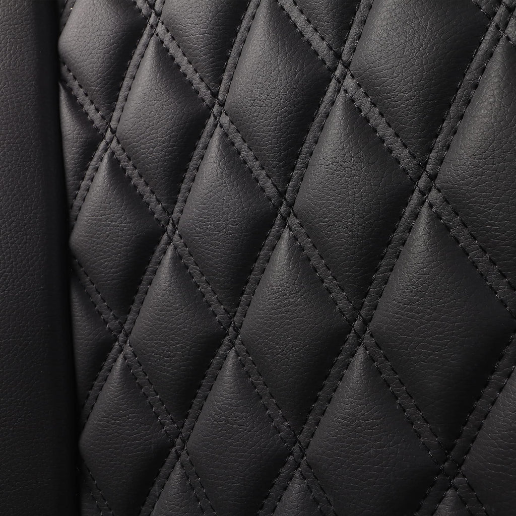 Waterproof Synthetic Leather Car Seat Covers 5PCS Full Set Black Red O89197