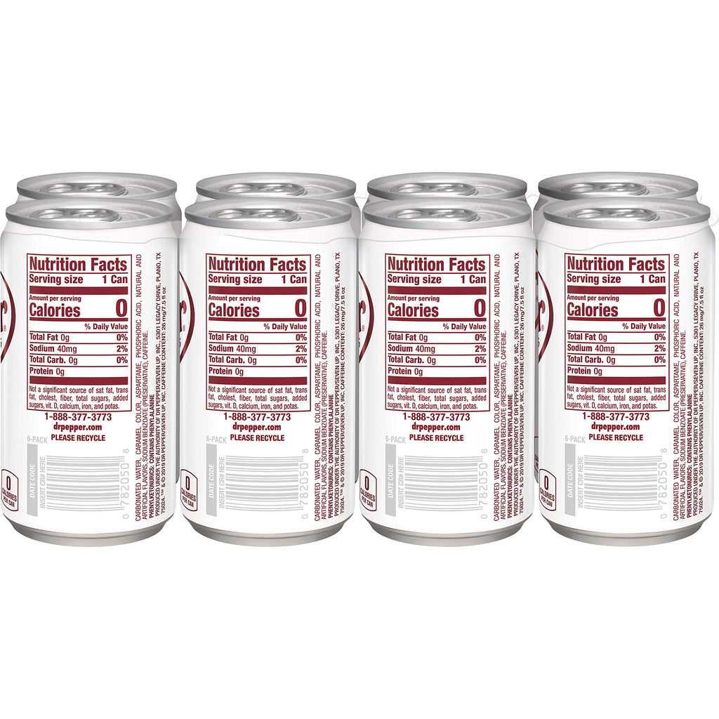Diet Dr Pepper Soda 7.5 fl oz 8 pack V4962